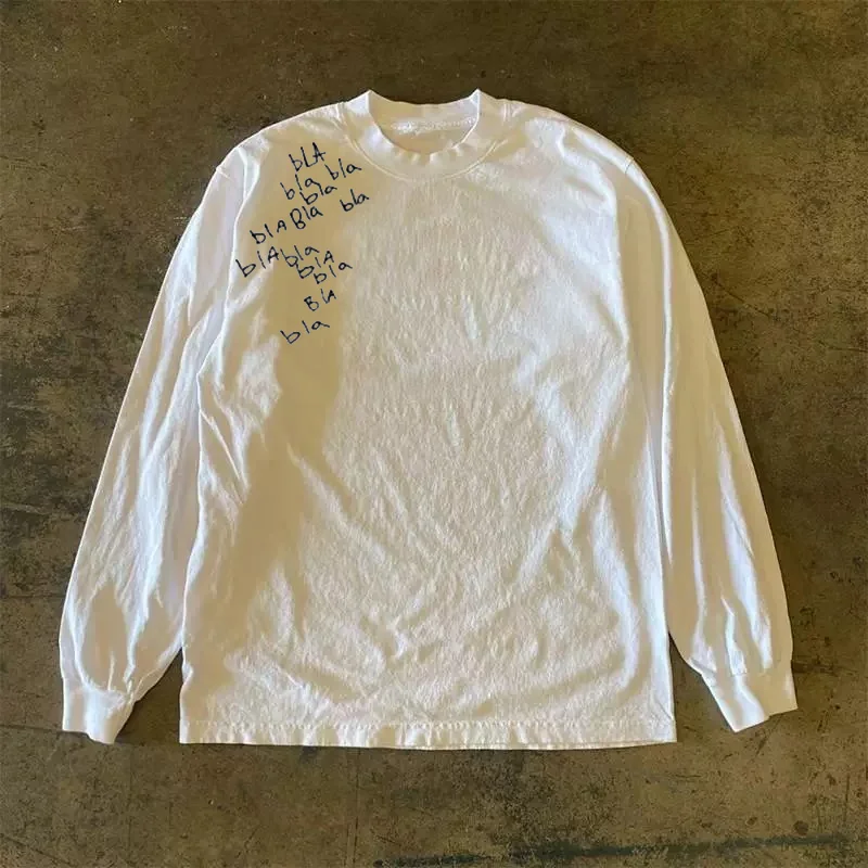 Long Sleeve 310 Pure Cotton Men's T-Shirt Upward Hero Non-Light American Style Couple's T-Shirt Youth Loose Fit Printed Tee