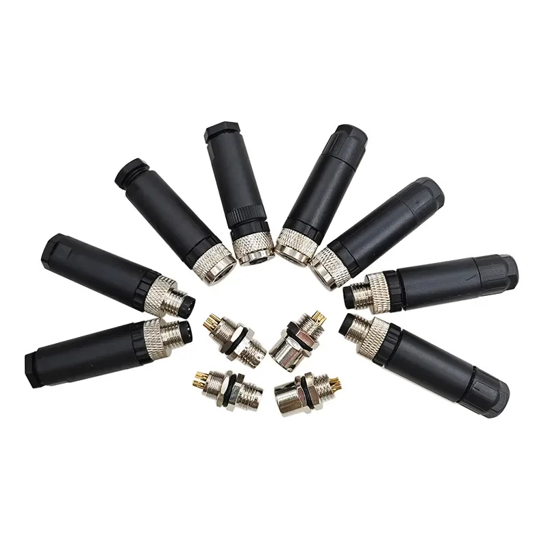 

10pcs IP68 M8 Sensor Connector Waterproof Straight Non-Welding Screw Connection 3Pin 4Pin for Secure Sensor Linking