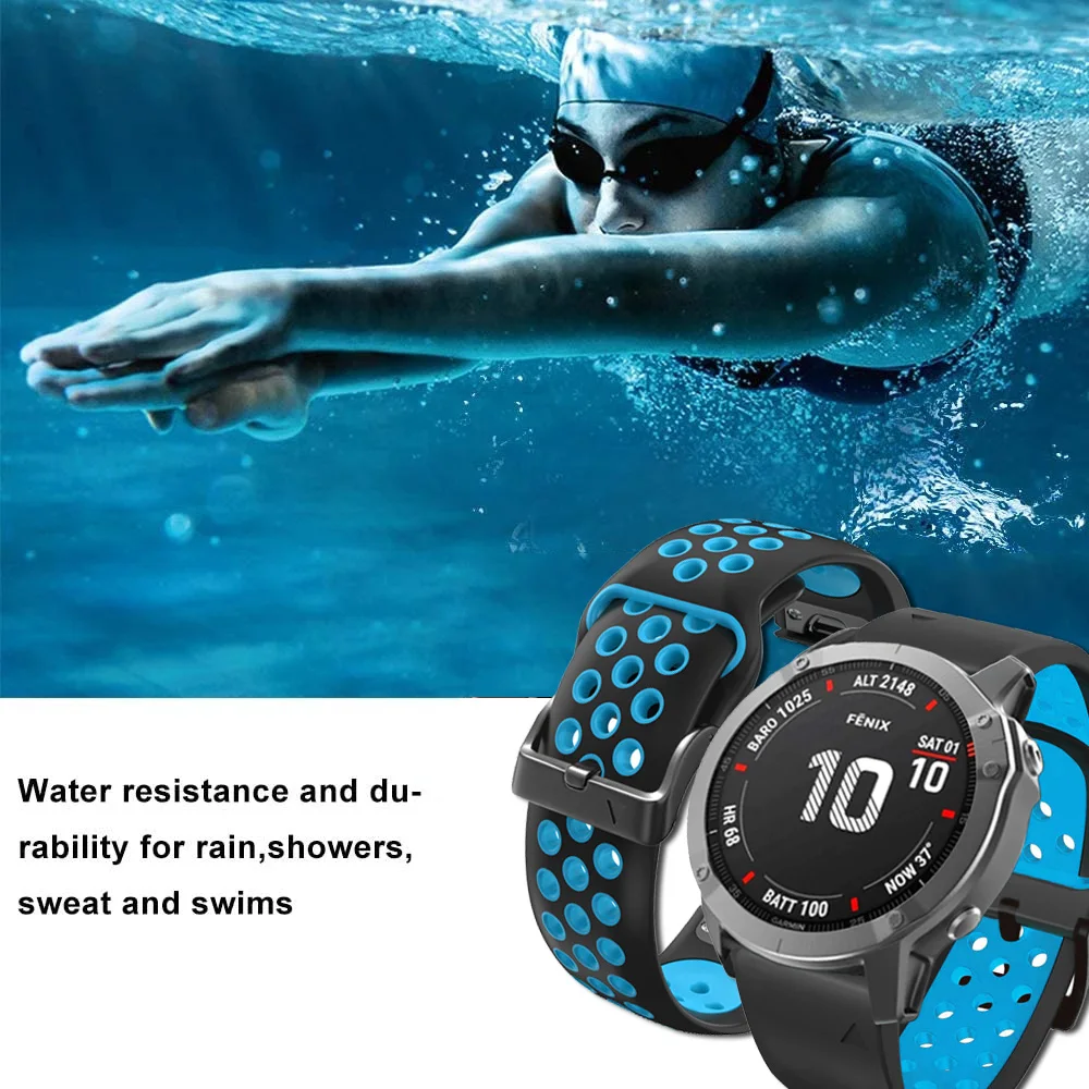 Epix Gen 2 Silicone Strap For Garmin Forerunner 965 955 935 945 S62 S60 Instinct 2 Band Quick Release 22mm Bracelet Wristband