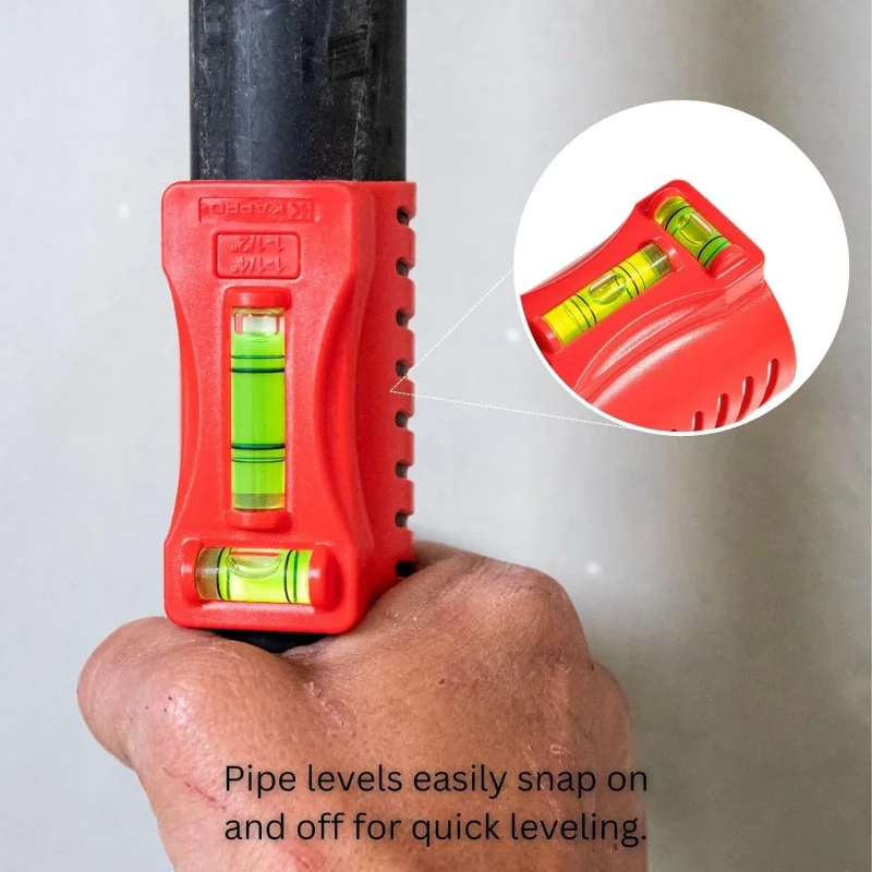 Imagem -02 - Conjunto de Nível Kapro-pipe com Frascos Verticais e Horizontais com Mola e Encaixe Pvc 350 Peças