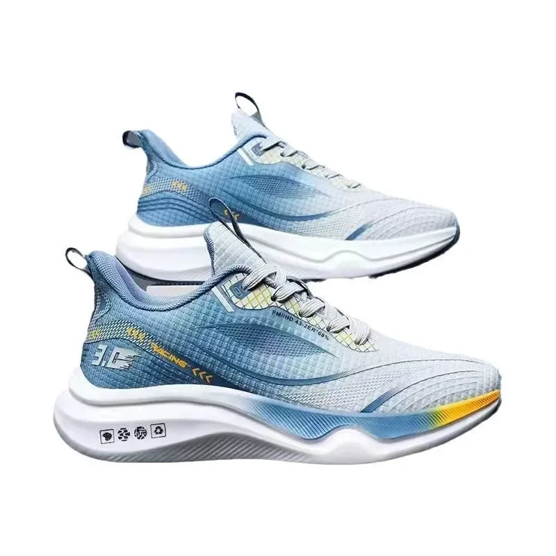 2024 Spring and Summer New Flying Woven Shoes Trendy Casual Fashion Lightweight Exercise Running Shoes Men's Soft Bottom Shoes image 5
