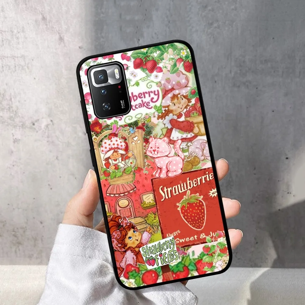 Strawberry S-Shortcake girl Phone Case For Redmi Note 4 X 5 A 6 7 8 T 9 9S 10 11 11S 11Epro Poco M3 pro