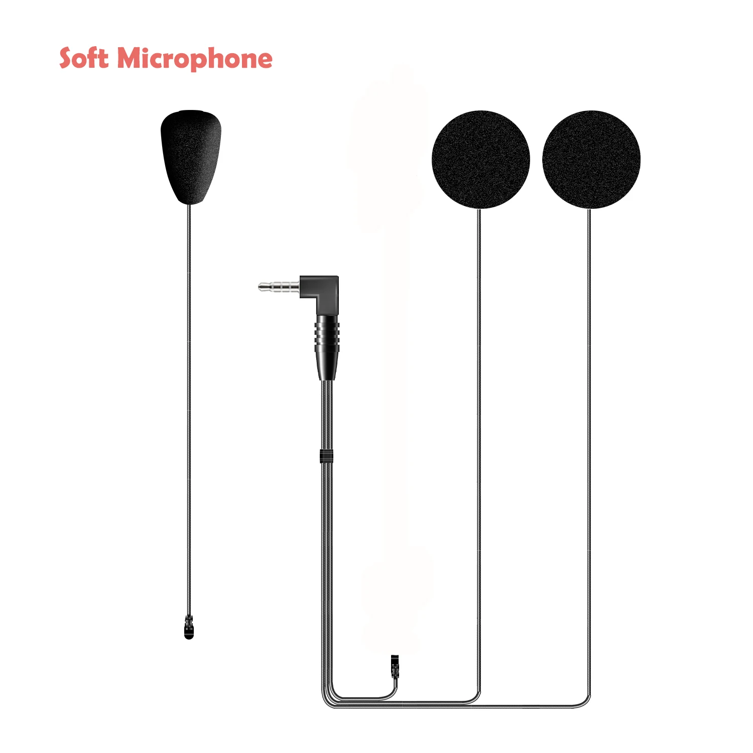 Fodsports-Microphone haut-parleur V6S, accessoires d'interphone, microphone souple, microphone dur pour V6S, interphone non inclus