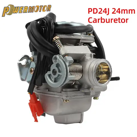 PD24J 24mm Motorrad Vergaser Für GY6 QMJ/QMI157 QMJ/QMI152 125cc 150cc ATV Go Karts Roller Mopeds Motocross geändert Teile