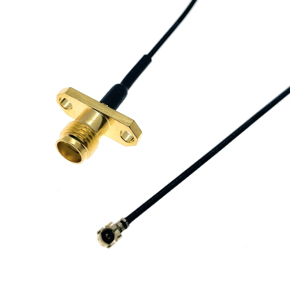 Cable SMA Female 2 Hole Flange to uFL/u.FL/IPX/IPEX-1 RF 1.13MM IPX RF Coaxial Pigtail 3G Antenna Extension Coax Cable