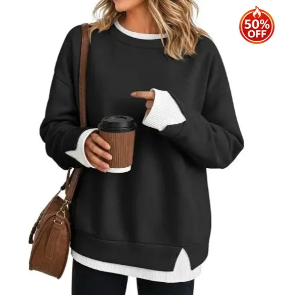 Autumn Winter Casual Loose Top Long Sleeved Sweatshirt For Women Корейский Стиль Pull Femme Nuevo En Abrigos