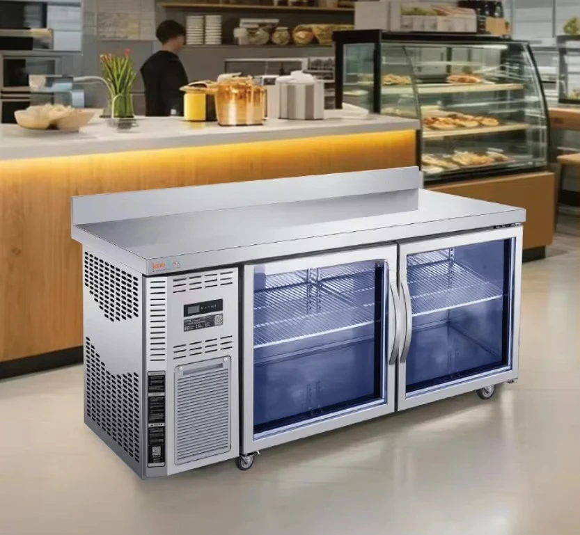 

For Commercial Worktable 400L Worktable Freezer Worktable Refrigerator with Back Operation Table Freezer m