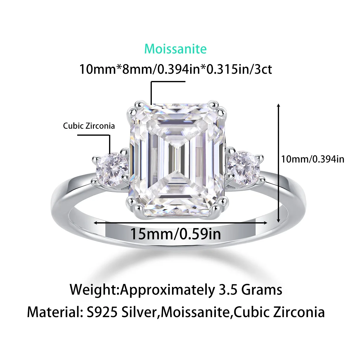Cincin Token JEWLARA Perak S925 Moissanite Model Tertutup Model Terbaru 2025