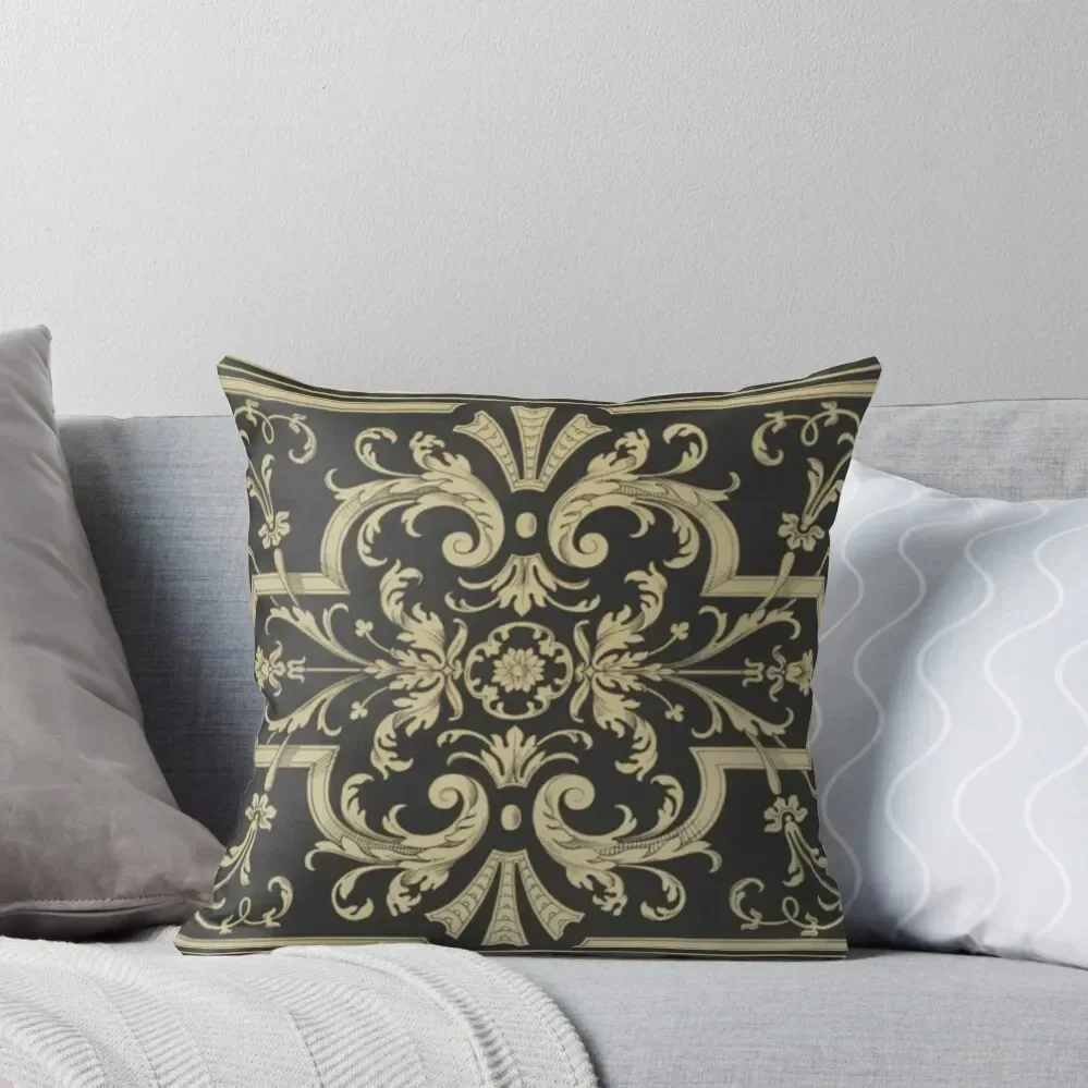 

Black And Gold Rococo Throw Pillow christmas pillowcases christmas ornaments 2025 bed pillows pillow