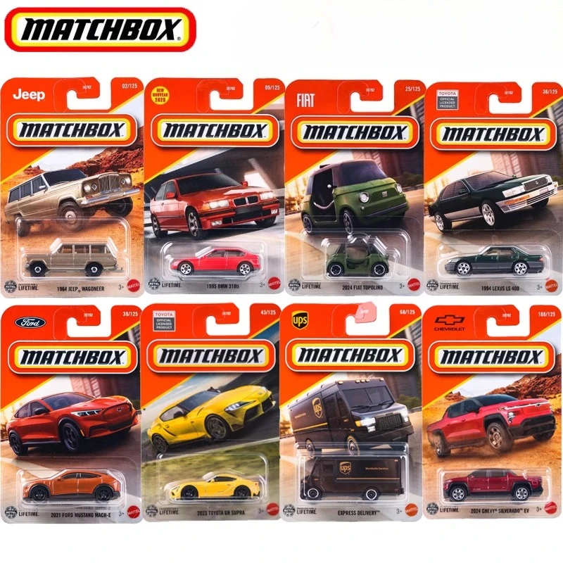 Coche Matchbox genuino 1/64 Diecast Lexus Ls 400 Ford Mustang Mach-E Jeep Wagoneer Voiture modelo juguetes para niños colección regalo