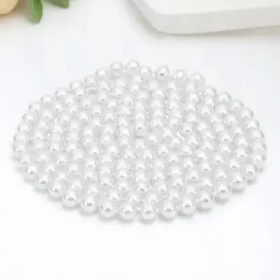 Retro Pearl Ivory Sweater Necklace for Women, Vintage Costume Jewelry