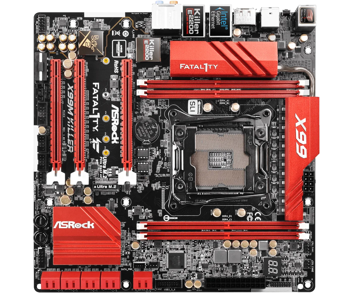 X99 X99M Motherboard ASROK X99M KILLER Motherboard LGA 2011-V3 DDR4 128GB support E5-2670 v3 i7-6900K E5-2630 v4 cpu E-ATX