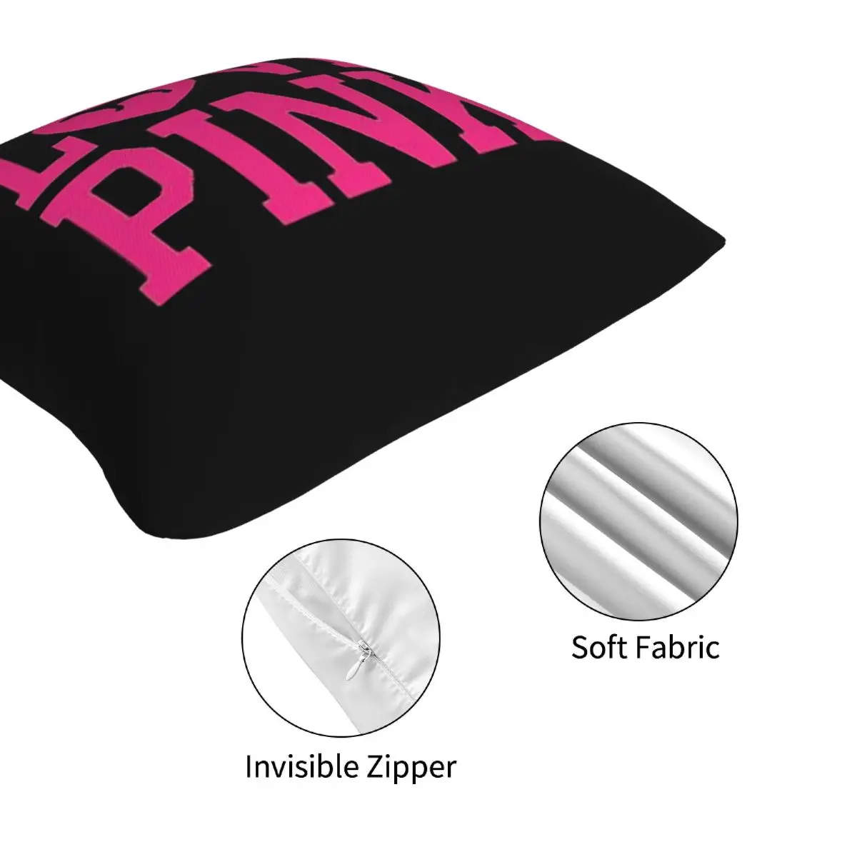 Love Pink 4pcs Square Pillowcase Cushion Cover Decorative Pillow Case Throw Pillow Cover for Home Sofa Living Room