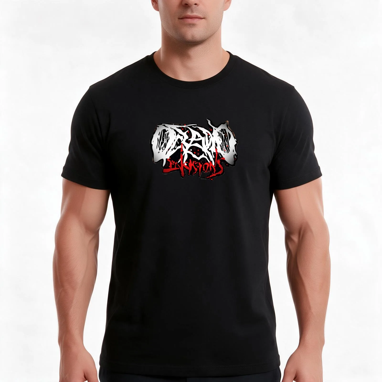 oceano T-Shirt, Summer Casual Cotton Tee, Oversized Streetwear Tops, Vintage Graphic Print, Loose Fit Short Sleeve, 100% Cotton