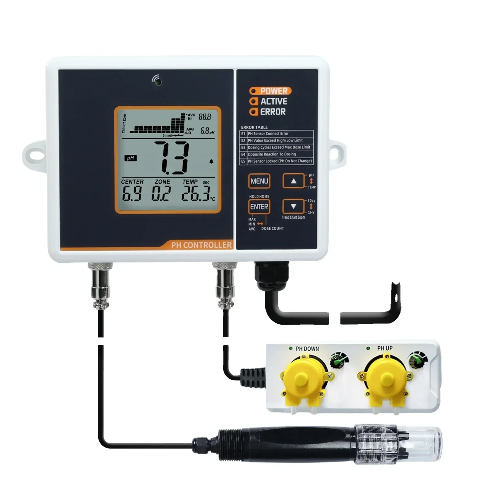 

Gold Seller Digital pH Controller with Simultaneous Dispensing of pH up and Down, 2-Point Automatic Calibration for Aquarium H
