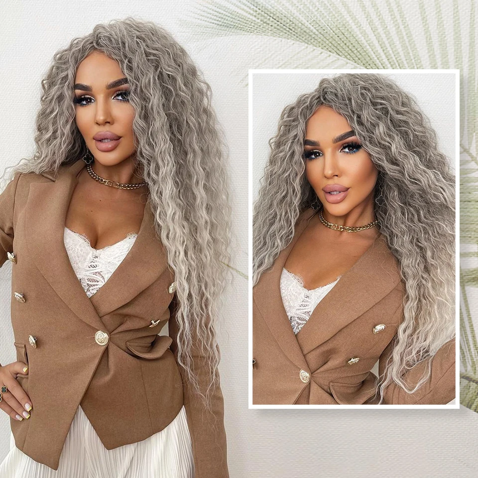 Ariel Onda d'acqua Torsione Estensioni dei capelli all'uncinetto Riccioli Afrooki Treccia sintetica Capelli Ombre Bianco Rosa Blu 22-30 pollici Intrecciare i capelli