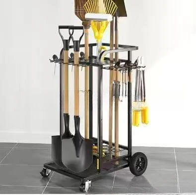 Cross-border gardening tool organizer movable cleaning tool storage rack garden tool storage rack placement rack