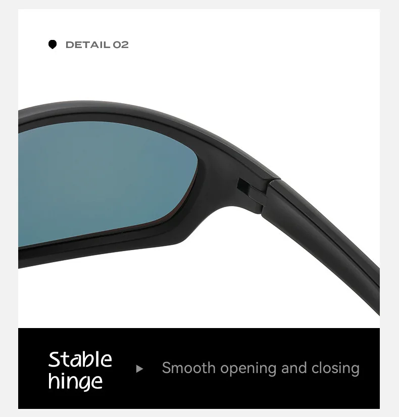 COHK Modische Faltbare Polarisierte Sonnenbrille für Männer und Frauen Markendesign Vintage Tragbare Klappbare Sport-Outdoor-Sonnenbrille UV400 – Detail 7