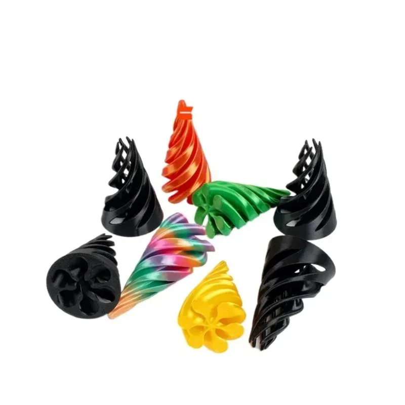 Zabawki Fidget z nadrukiem 3D Dekompresja Spinning Trójwymiarowa struktura Palec Podwójny kolor Zabawka antystresowa