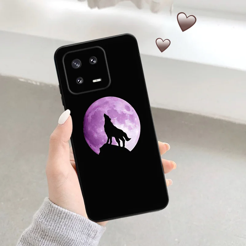 Custodia per telefono nera opaca per Redmi Note12 Note13 5G 4G Xiaomi 13 12 Pro 12C 12X 12T 13C 12S Lite Ice Cool Wolf Cover morbida