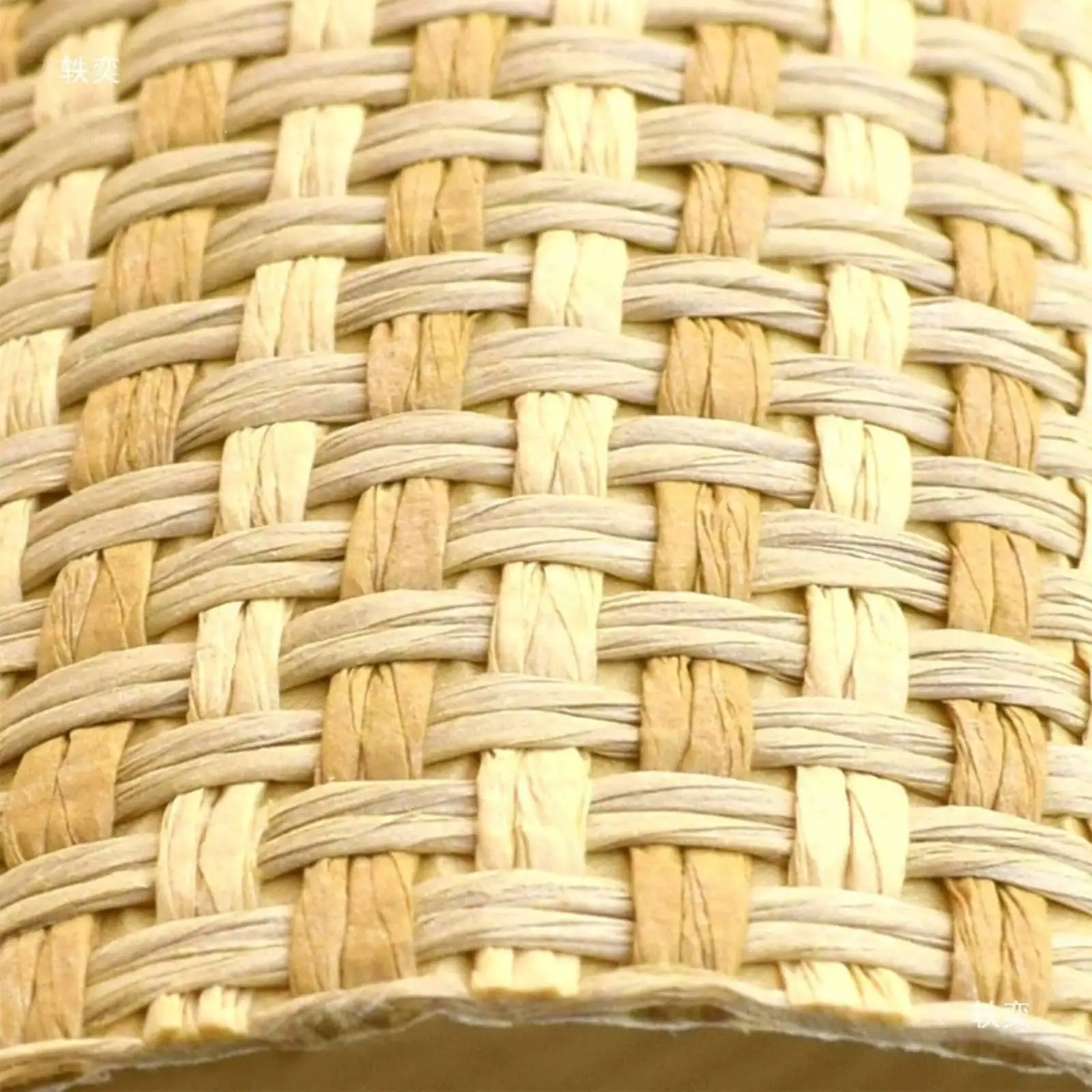 Basketweave Textured Japanese Wallpaper Polyester Wall Mural Sheet for Tranquil Modern Spaces