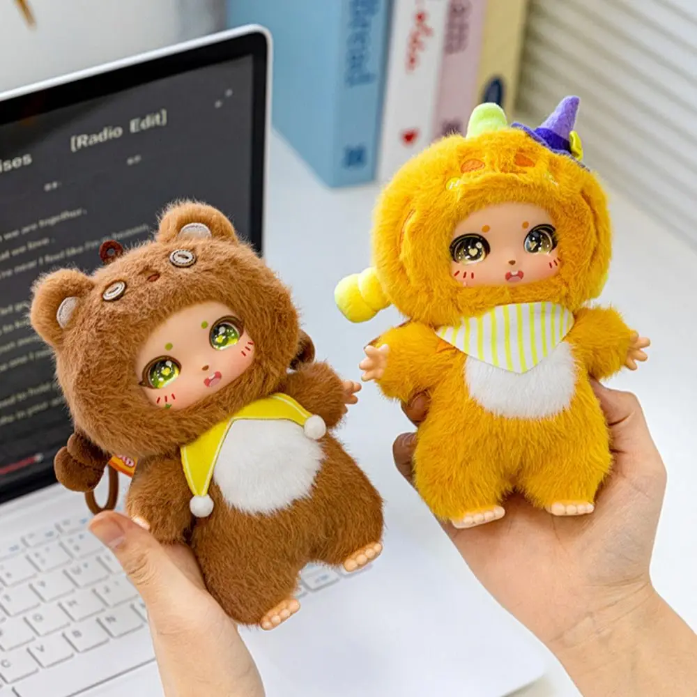Brightly Colored Animal Series Plush Toy Big Eyes Huggable Design Stuffed Animals Keychain VINYL Soft Plush Vinyl Figurine Dolls