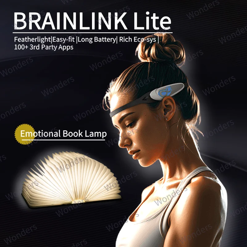 Brainlink Lite Headband with Mind Control Book Lamp EEG Device for mental Fitness Wireless Mindlink Sensor SDK IOS Android APPs