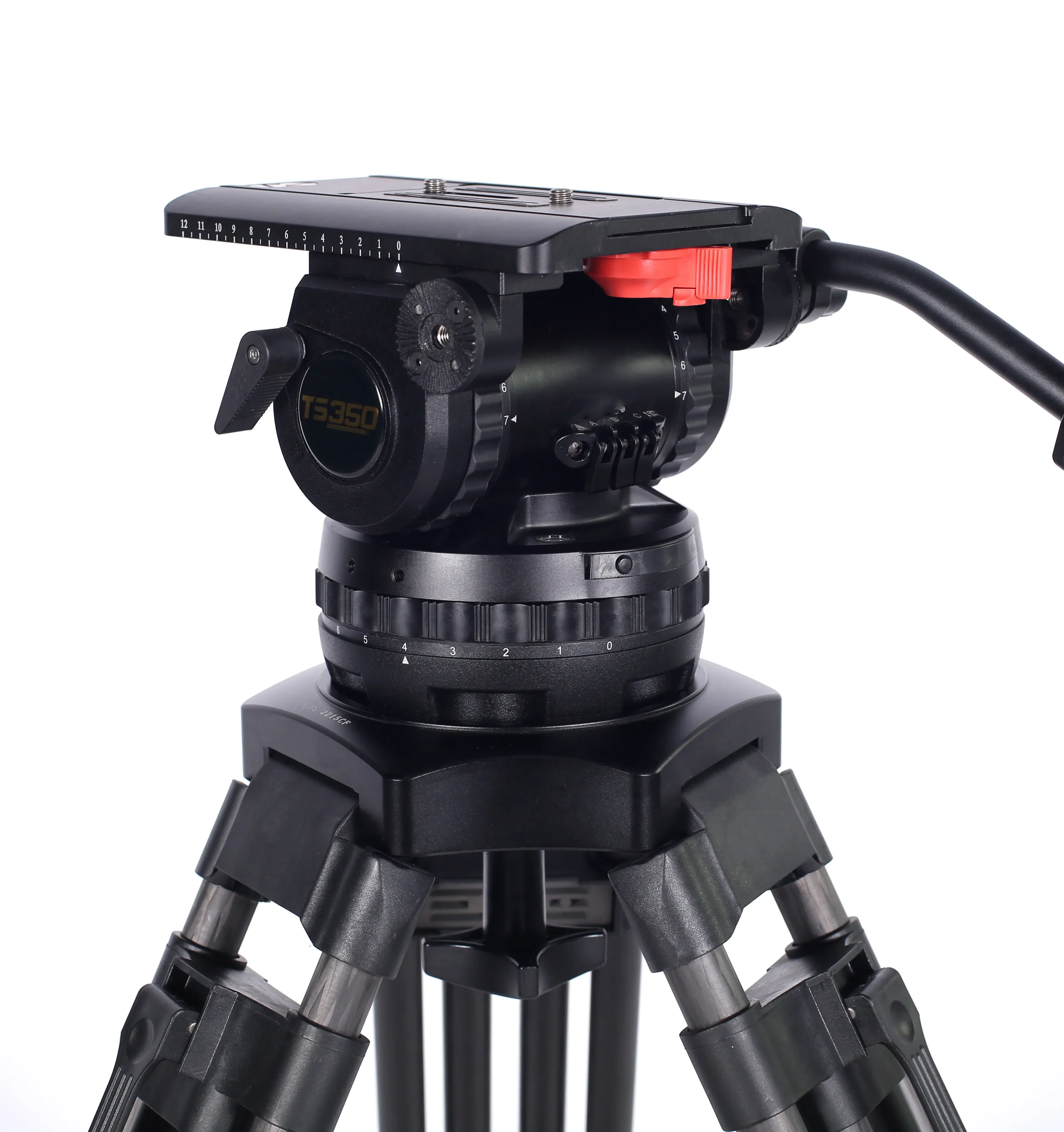 Professional Carbon Fiber 150mm Bowl Fluid Head Camera Tripod For Film Making