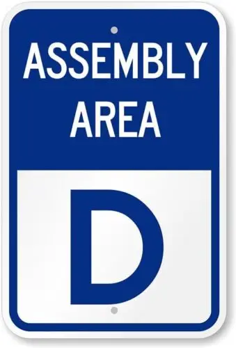 Assembly Area D Aluminum Weatherproof 12