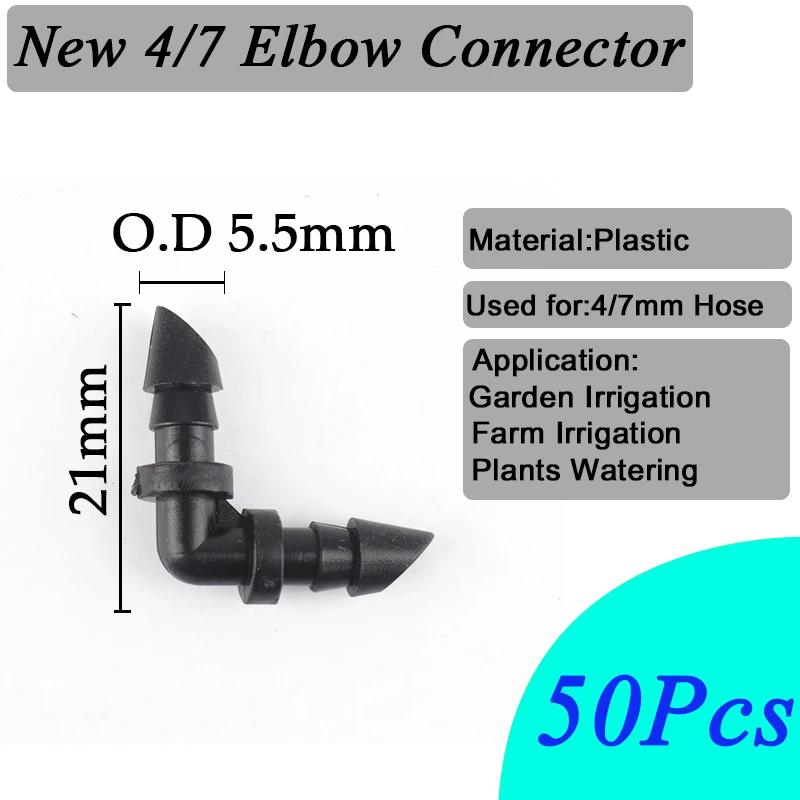 20 ~ 300 pz 4/7mm 1/4 pollici connettori per irrigazione da giardino irrigazione a goccia connettori per tubo flessibile adattatore per sistema di