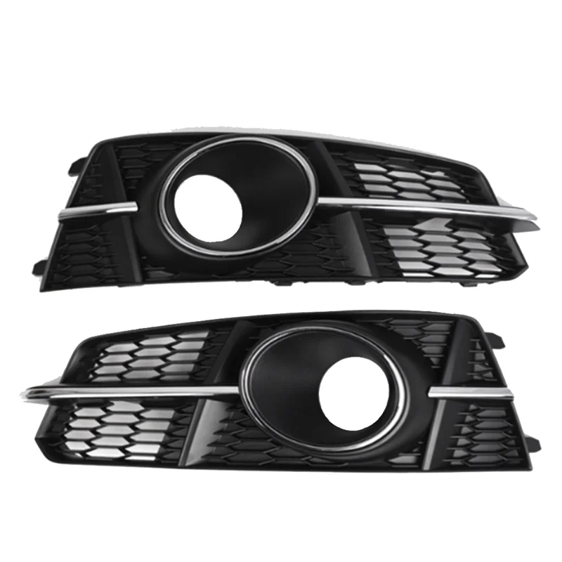 

L38A-Fog Light Grill Lamps Cover With Hole For A6 C7 S-Line 2016-2018 4G0807681AG 4G0807682AG