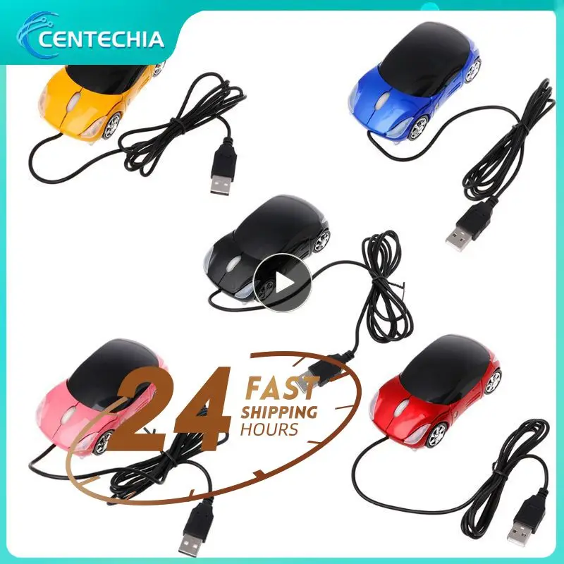 Durable Wired Mouse 1000DPI Mini Car Shape USB 3D Optical Innovative 2 Headlights Gaming Mouse For PC Laptop Computer