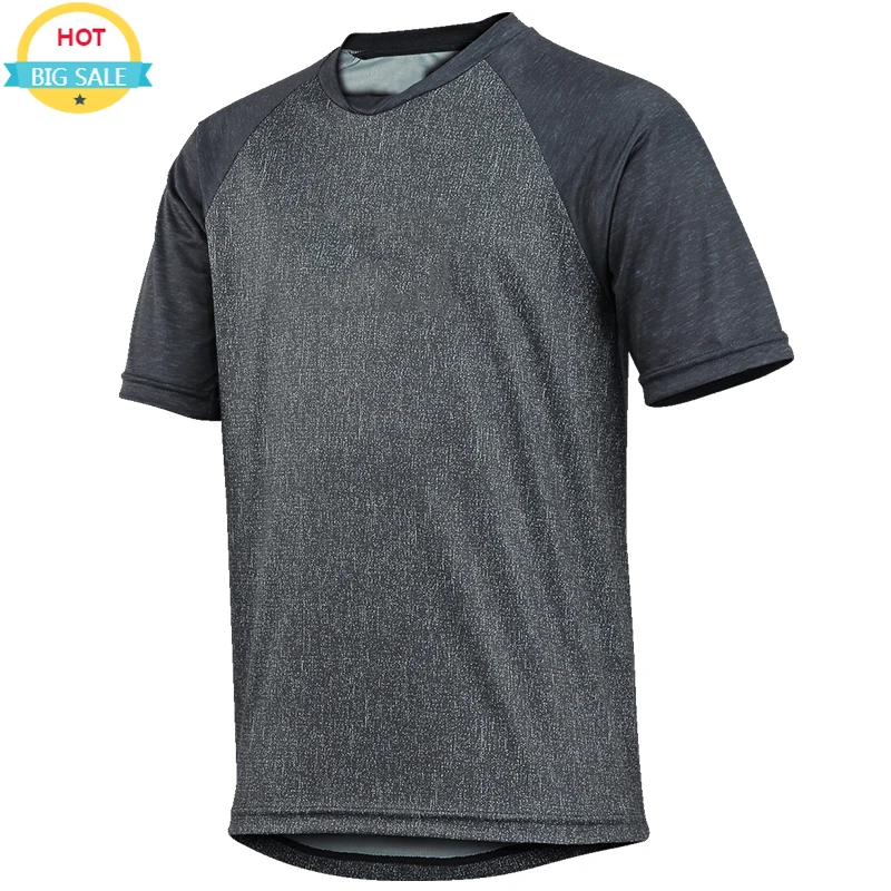 قصيرة الأكمام MTB جيرسي Quickdry موتوكروس DH ارتداء BMX الدراجات دراجة هوائية جبلية الملابس الإنحدار الرياضة تي شيرت