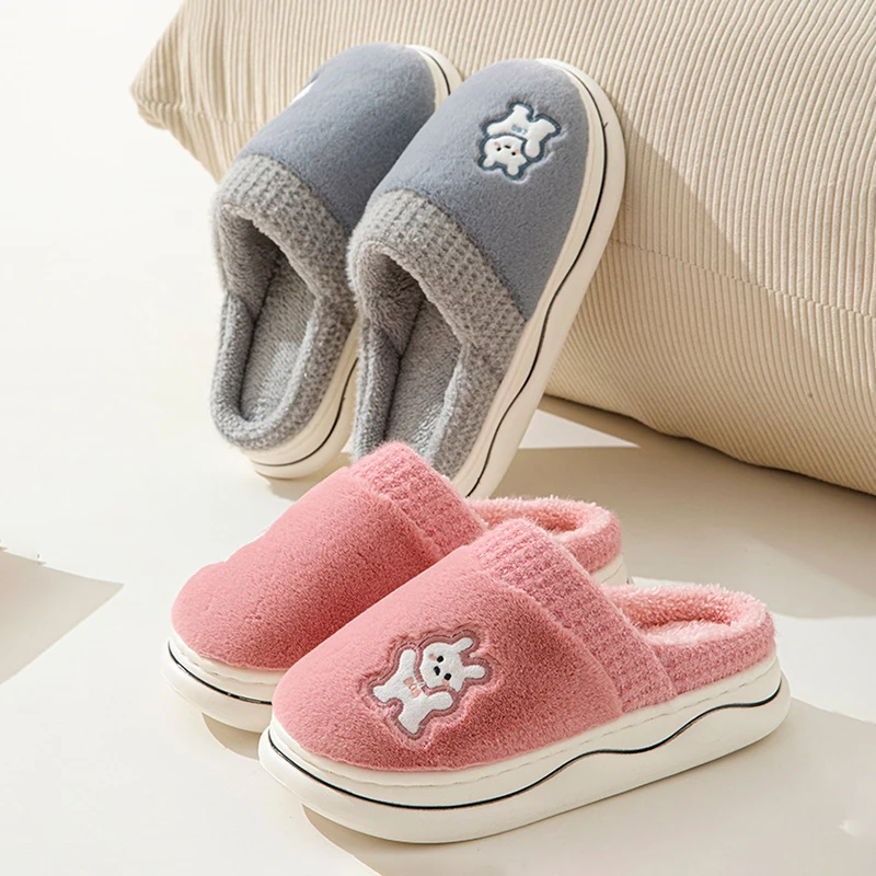 

Casual Fluffy Slippers Women Home Plush Cartoon Designer Winter Woman Shoes Flat Casual Platform Footwear Trend Fuzzy Fur Slides