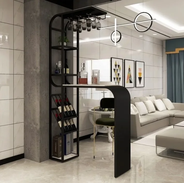 Apartment Furniture Bar Wood Wall Mounted Folding Dining Table Mini Wine Cabinet Home Bar Table