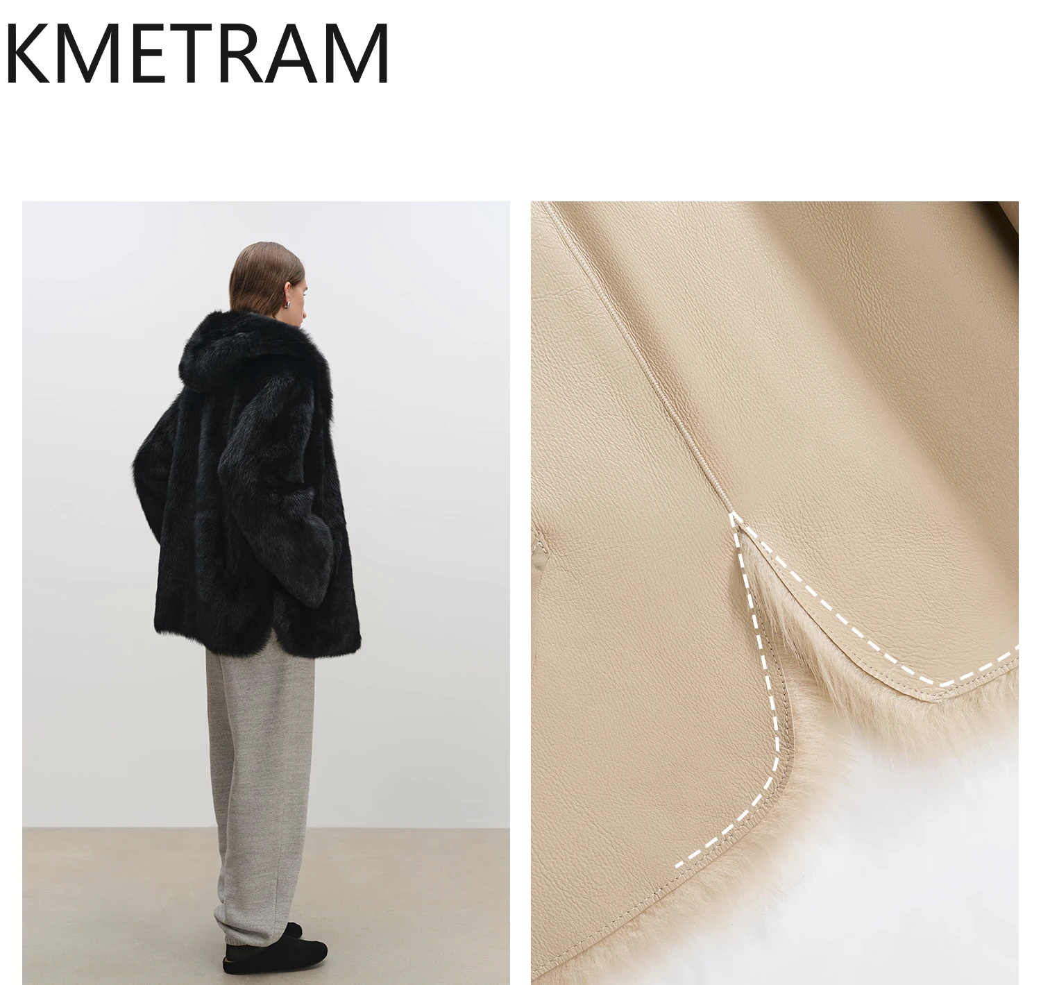 Veste en laine toscane naturelle en peau de mouton Double face pour femme, manteau décontracté en vraie fourrure avec capuche, vêtements d'hiver, Fourrure 2025