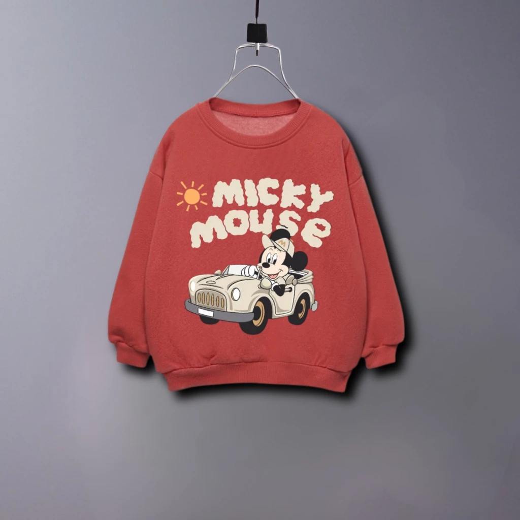 الربيع/الخريف الاطفال الملابس المطبوعة الكرتون ميكي البلوز لملابس أطفال بلايز طويلة الأكمام فضفاضة عادية س الرقبة هوديي