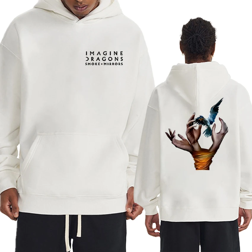 

Harajuku Fashion Imagine Dragons Band Double Sided print Sweatshirt Men women Casual Hoodie Unisex Fleece Long sleeve pullovers