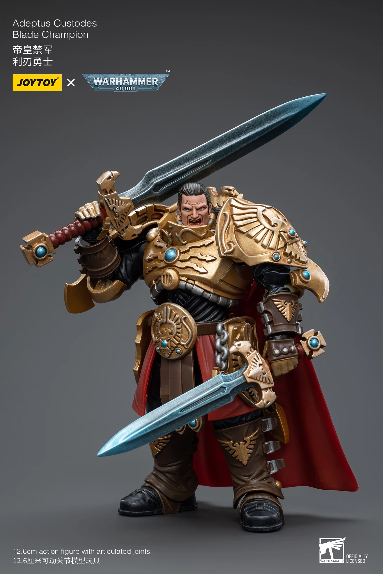 

In Stock JOYTOY 1/18 Action Figure 40K Adeptus Custodes Blade Champion Figure Model Collection Toy Gift