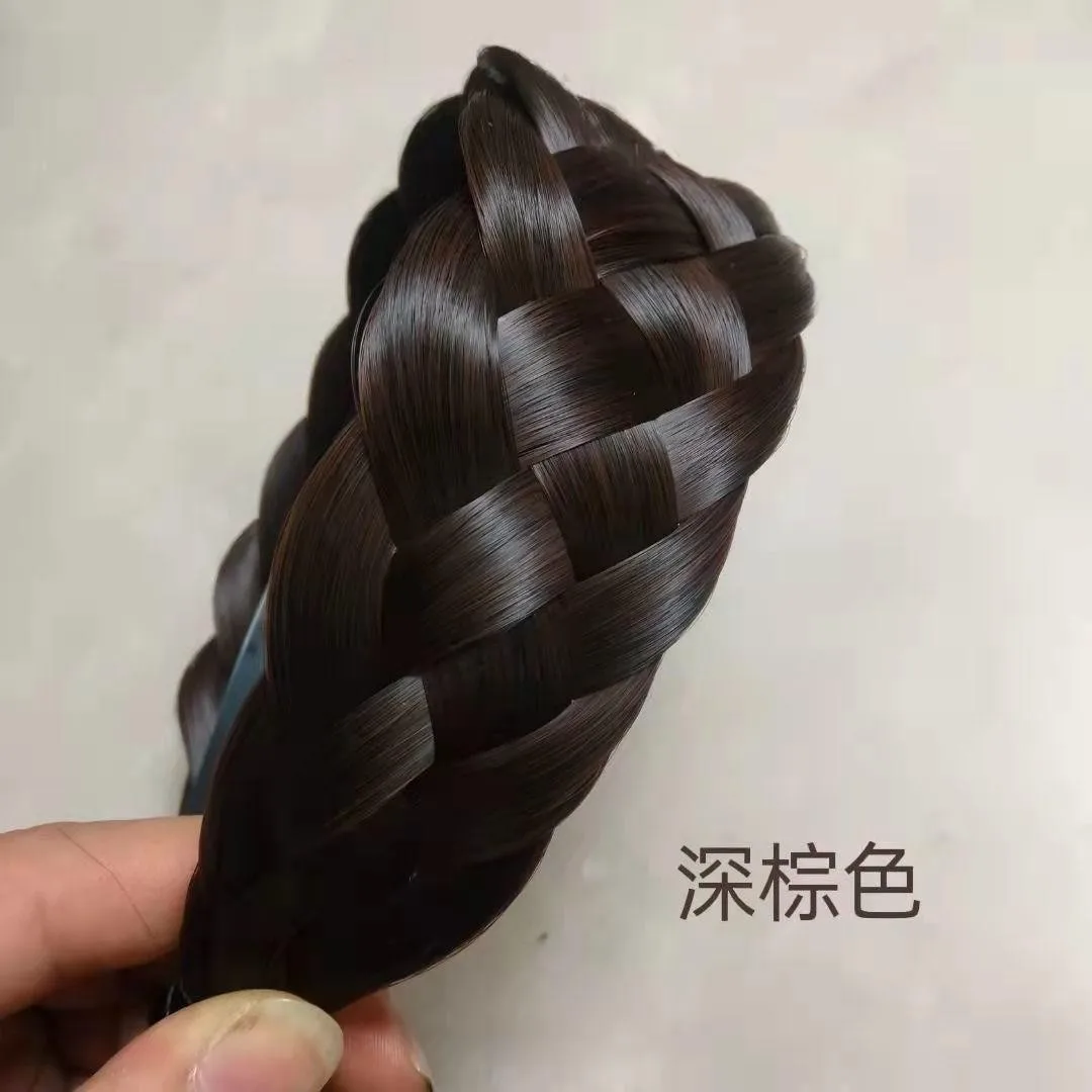 ربطة شعر نسائية بنمط جديد لزيادة حجم الشعر، مشبك شعر شعبي مضفر منفوش طبيعي، أداة إخفاء الشعر البيضاء #4