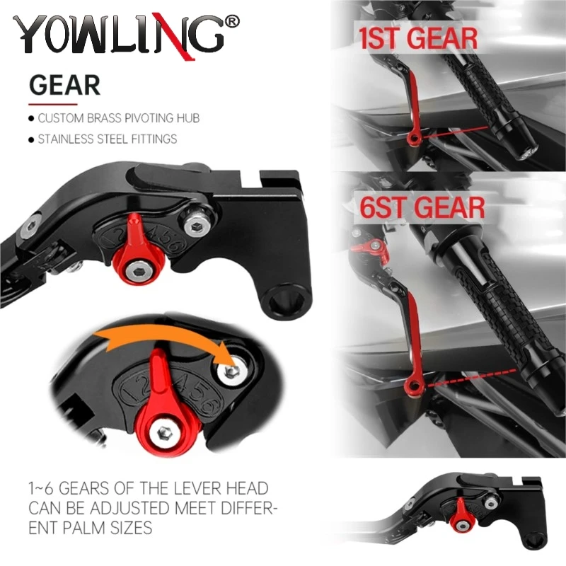 دراجة نارية قابل للتعديل للتمديد دواسة فرامل عتلات اليد قبضة المقود ينتهي ل CFMOTO CF MOTO 675SS 675 SS 675SRS 2024-2025 #4