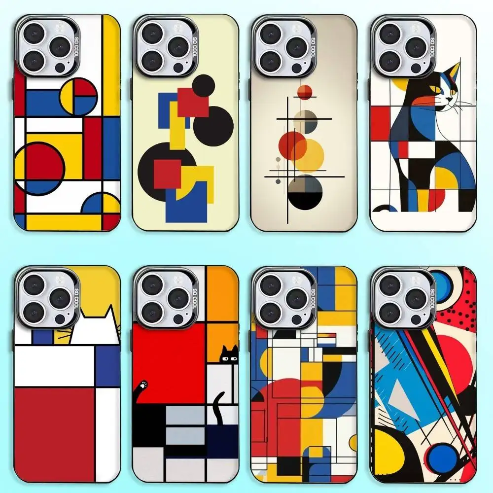 

Abstract P-Piet Mondrian Phone Case For iPhone17,16,15,14,13,12,11 Plus,Pro Max Black Candy Matte Shockproof Cover