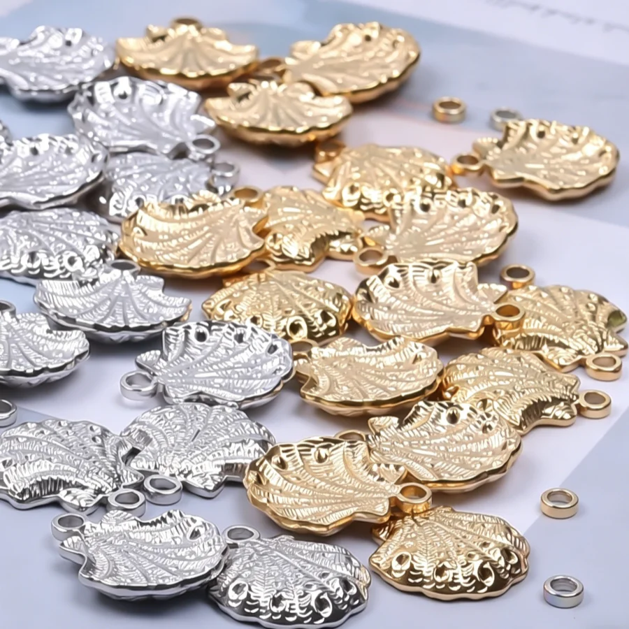 

7Pcs Fashion Shell Charms Stainless Steel Pendant Diy Women Men Necklace With Metal Marine Animal Non Fading Jewelry Pendant