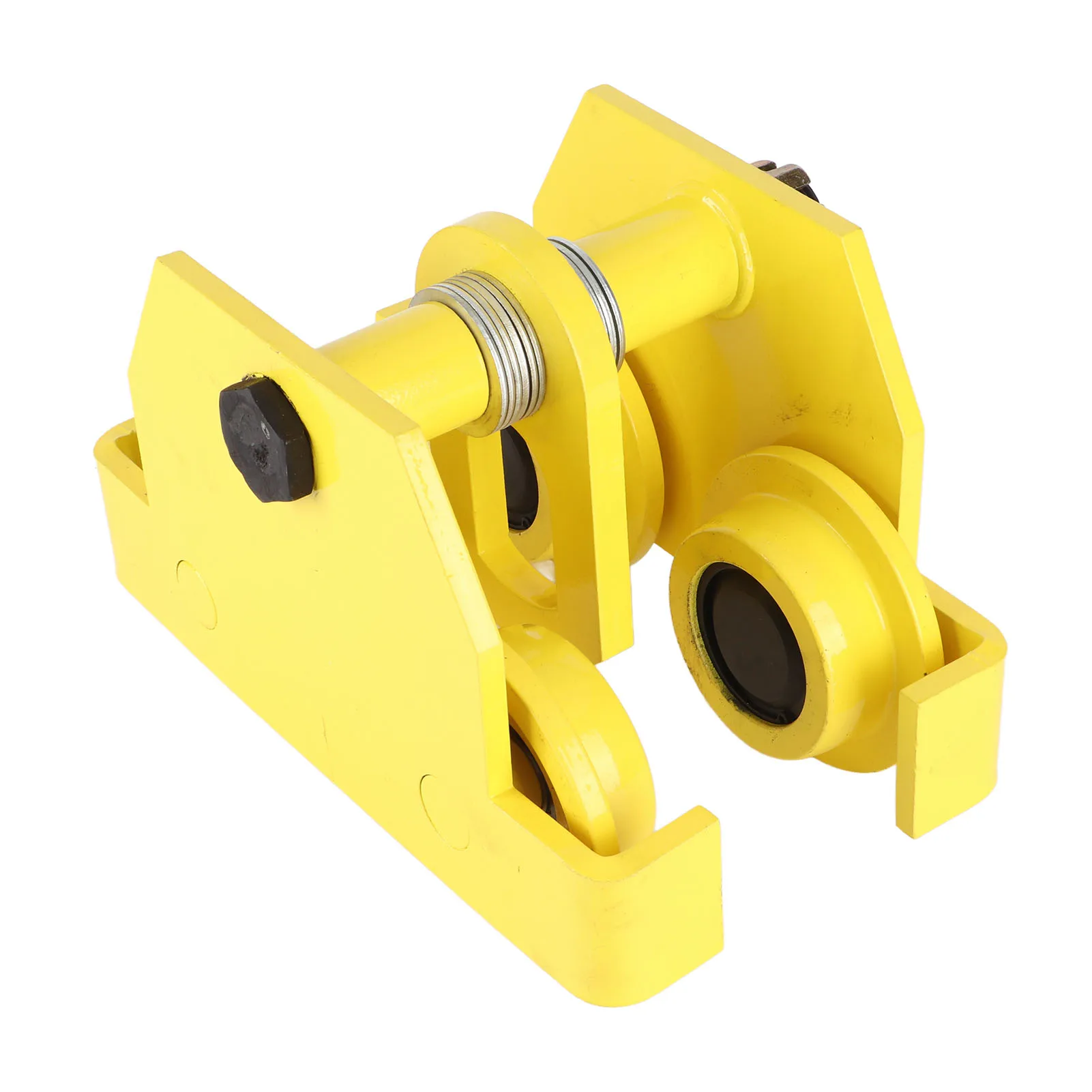 3톤 용량 수동 트롤리 중형 강철 I 빔 단일 트랙 트롤리 크레인 리프트 트롤리 10-14cm 너비 조정