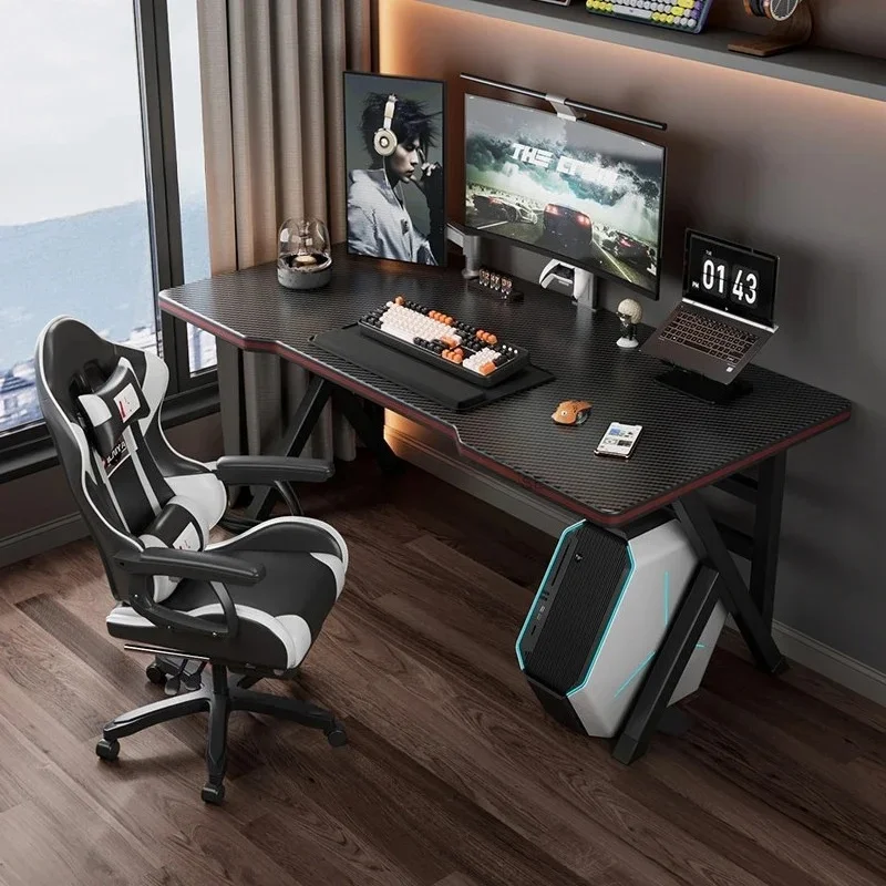 & Home Desktop Computer Desks for Office Furniture Double Study Writing Desk with Bookshelf Nordic Bedroom Corner Gaming Desks D