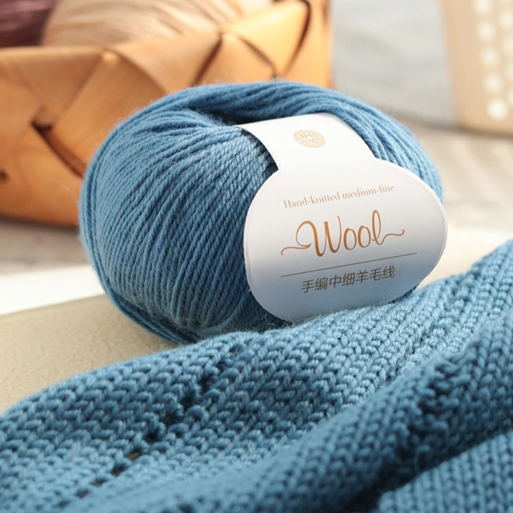 50g Medium Fine Wool Thread Hand Woven Merino Wool Yarn Scarf Hat Thread DIY Crochet thread Sweater