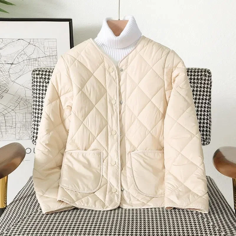 Women Jacket 2025 New Autumn Winter Parkas Female Cotton-Padded Jackets Quilted Light Thin Down Cotton Short Coat Ladies Outwear