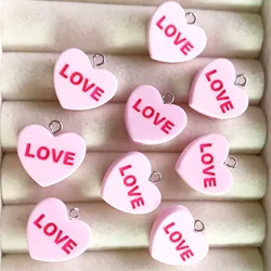 10pcs 19mm Simulated Love Letters LOVE Resin Charms Accessory Pendants Handmade  Jewelry DIY Earring Necklace