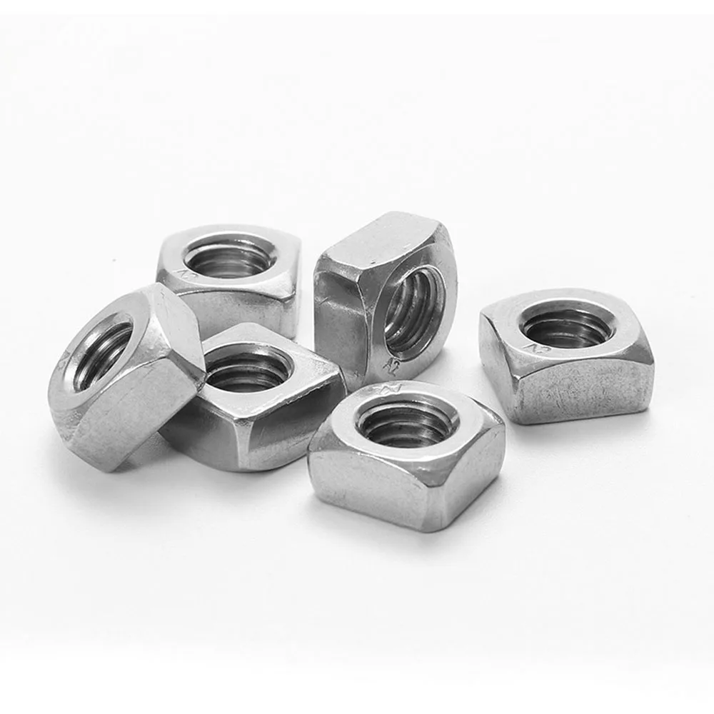 5/10/30PCS 304 Stainless Steel Square Nuts Metric Coarse Thread Nut High Quality A2 Nuts DIN557 M3 M4 M5 M6 M8 M10