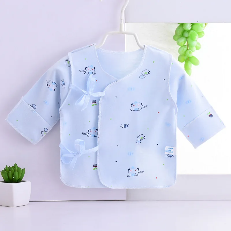 Pasgeboren Baby Meisje Ondergoed 100% Katoenen T-shirt Baby Boy 0-3M Peuter Kleding Cartoon Print Lange Mouwen Kinderen outfit A556